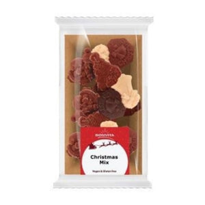 Bonvita Org White + Brown + Dark Choc Christmas Figurines 100g