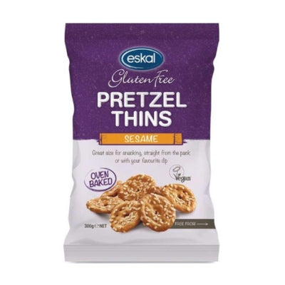 Eskal Gluten Free Pretzel Thins Sesame 300g