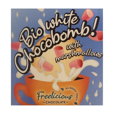 Freelicious White Choc Bomb with vegan marshmallows 50g