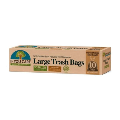 If You Care Recycled Large Trash Bags Drawstring 10 Bags 30 Gallon