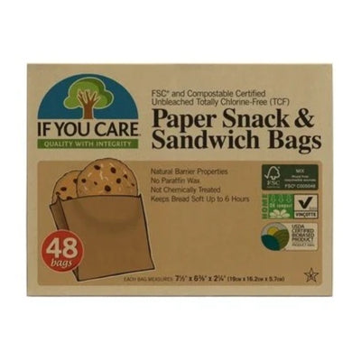 If You Care Paper Snack & Sandwich Bags 48 Bags