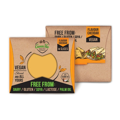 Green Vie Slices Cheddar 180g - CHILLED