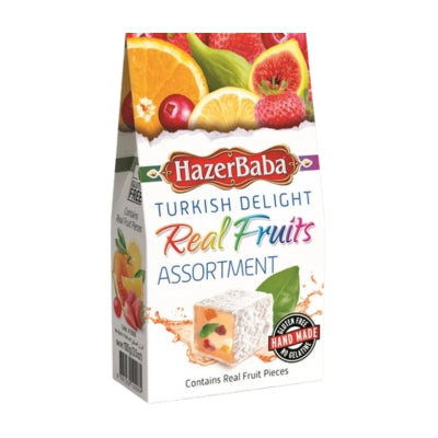 Hazerbaba Turkish Delight - Real Fruits Assorted 100g