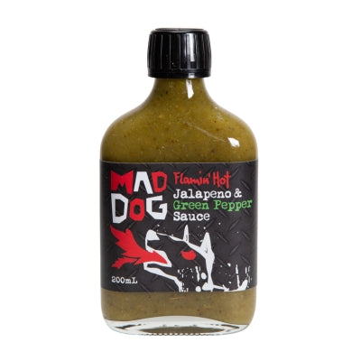 Mad Dog Sauces - Flamin Hot Jalapeno and Green Pepper Sauce 200ml