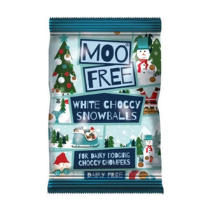 Moo Free White Chocolate Snowballs 35g