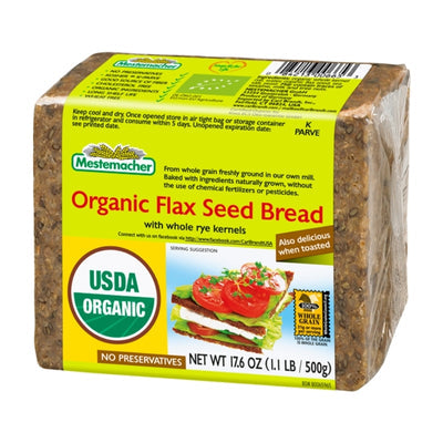 Mestemacher Organic Flaxseed Bread 500g