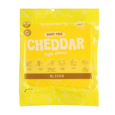 Nudairy's Cheddar Style Cheese Slices 200g