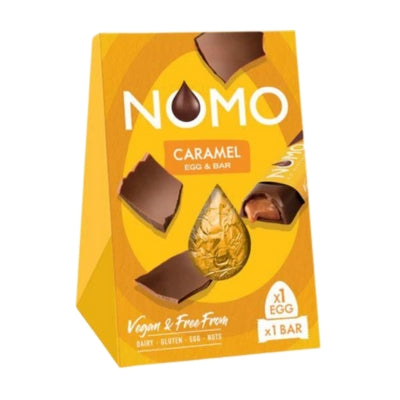 Nomo Liquid Caramel Gift Box - Large Egg + Bunny Bar 148g