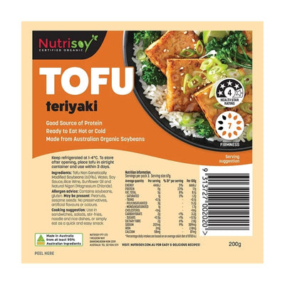 Nutrisoy Tofu - Teriyaki Tofu 200g - CHILLED