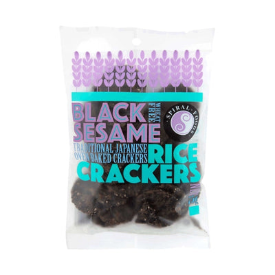 Spiral Foods Rice Crackers - Sesame Black 75g